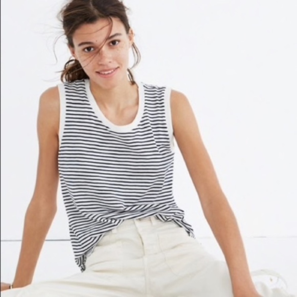 Madewell Whisper Cotton Crewneck Tank Size M